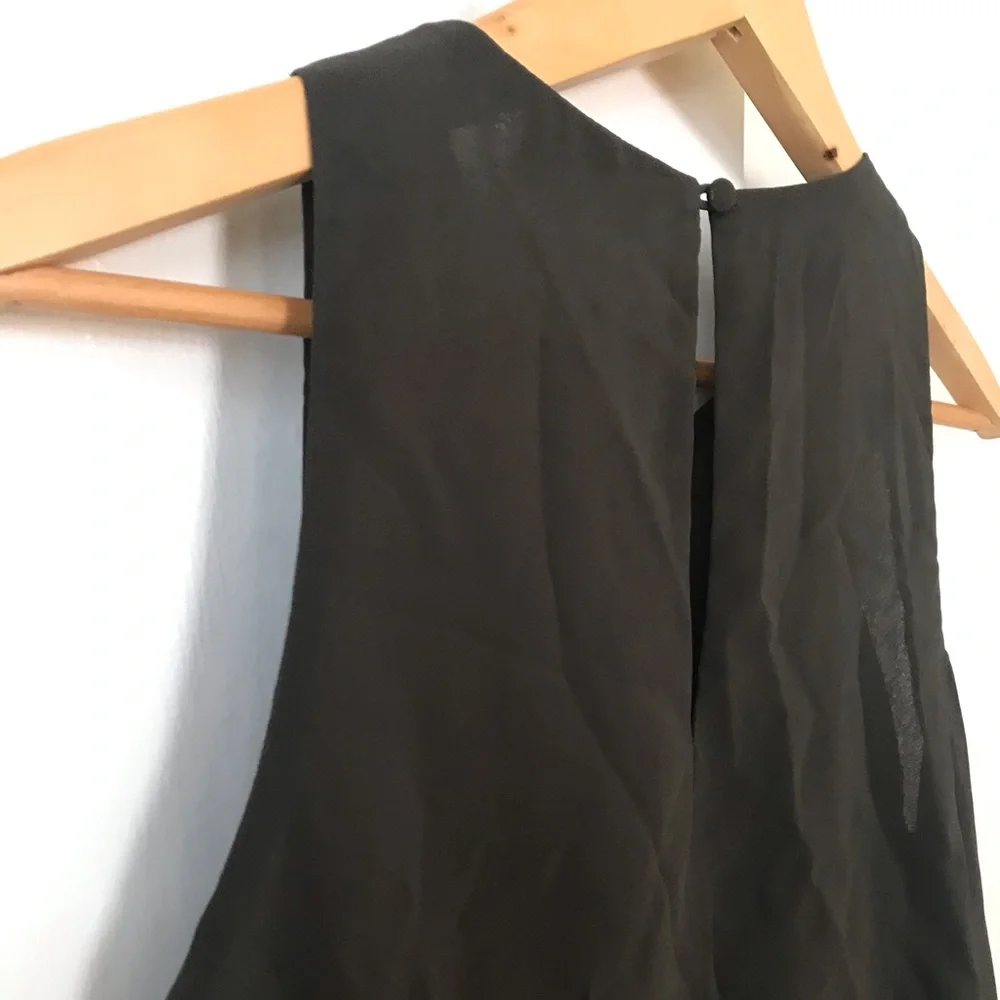 ASTR forest green crochet trim sheer overlay top - Picture 5 of 11